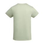 T-shirt de algodão de malha orgânico para homem 175 g/m2 Roly cor verde suave segunda vista traseira