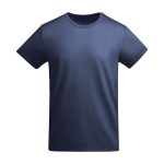 T-shirt de algodão de malha orgânico para homem 175 g/m2 Roly cor azul-marinho