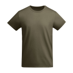 T-shirt de algodão de malha orgânico para homem 175 g/m2 Roly cor verde militar