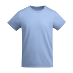 T-shirt de algodão de malha orgânico para homem 175 g/m2 Roly cor azul-claro