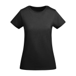 T-shirt de algodão de malha orgânico para mulher 175 g/m2 Roly cor preto