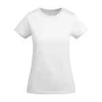 T-shirt de algodão de malha orgânico para mulher 175 g/m2 Roly cor branco