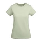 T-shirt de algodão de malha orgânico para mulher 175 g/m2 Roly cor verde suave