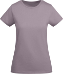 T-shirt de algodão de malha orgânico para mulher 175 g/m2 Roly cor lavanda