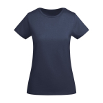 T-shirt de algodão de malha orgânico para mulher 175 g/m2 Roly cor azul-marinho