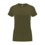 T-shirt 100% de algodão de malha para mulher 170 g/m2 Roly cor verde militar