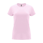 T-shirt 100% de algodão de malha para mulher 170 g/m2 Roly cor cor-de-rosa claro