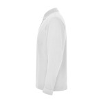 Pólo 100% de algodão de ponto piqué para homem 220 g/m2 Roly cor branco vista lateral