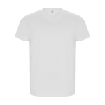 T-shirt 100% de algodão orgânico para homem 160 g/m2 Roly cor branco