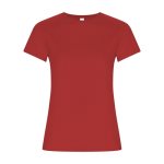 T-shirt 100% de algodão orgânico para mulher 160 g/m2 Roly cor vermelho