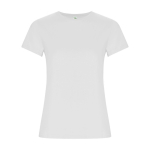 T-shirt 100% de algodão orgânico para mulher 160 g/m2 Roly cor branco