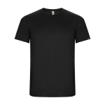 T-shirt técnica 50% de poliéster reciclado para crianças 135 g/m2 Roly cor preto