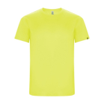 T-shirt técnica 50% de poliéster reciclado para crianças 135 g/m2 Roly cor amarelo fluorescente