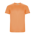 T-shirt técnica 50% de poliéster reciclado para crianças 135 g/m2 Roly cor cor-de-laranja fluorescente