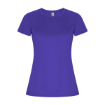 T-shirt técnica 50% de poliéster reciclado para mulher 135 g/m2 Roly cor violeta