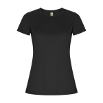 T-shirt técnica 50% de poliéster reciclado para mulher 135 g/m2 Roly cor grafite