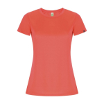 T-shirt técnica 50% de poliéster reciclado para mulher 135 g/m2 Roly cor coral