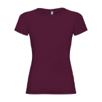 T-shirt 100% de algodão de malha para mulher 155 g/m2 Roly cor bordeaux