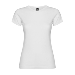 T-shirt 100% de algodão de malha para mulher 155 g/m2 Roly cor branco