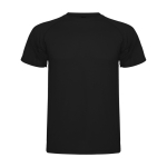 T-shirt técnica de poliéster de ponto piqué para homem 150 g/m2 Roly cor preto