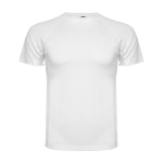 T-shirt técnica poliéster de ponto piqué para crianças 150 g/m2 Roly cor branco