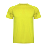 T-shirt técnica poliéster de ponto piqué para crianças 150 g/m2 Roly cor amarelo fluorescente