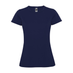 T-shirt técnica de ponto piqué para mulher 150 g/m2 Roly cor azul-marinho