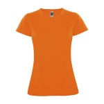 T-shirt técnica de ponto piqué para mulher 150 g/m2 Roly cor cor-de-laranja fluorescente