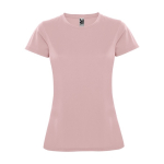 T-shirt técnica de ponto piqué para mulher 150 g/m2 Roly cor cor-de-rosa claro