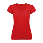 T-shirt 100% de algodão de malha para mulher 155 g/m2 Roly cor vermelho