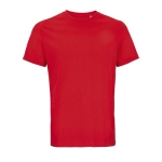 T-shirt unissexo 100% algodão orgânico SOL'S Legend 175 g/m2 cor vermelho