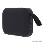 Colunas Bluetooth pretas pequenas portáteis de forma retangular cor preto