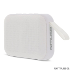 Colunas Bluetooth pretas pequenas portáteis de forma retangular cor branco