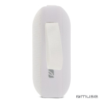 Colunas Bluetooth pretas pequenas portáteis de forma retangular cor branco quinta vista