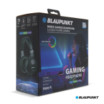 Auscultadores com logo gamer com microfone e luzes LED marca Blaupunkt cor preto quarta vista