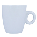 Caneca de cerâmica branca apta para as máquinas de café 200 ml cor branco quarta vista