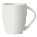 Caneca branca de cerâmica com pega triangular feita na UE 270 ml cor branco segunda vista