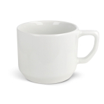 Caneca de cerâmica branca com uma pega retangular compacta 250 ml cor branco