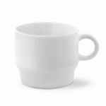 Caneca de porcelana branca com opção empilhável feita na UE 180 ml cor branco