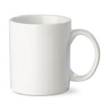 Típica caneca branca de porcelana feita na UE com capacidade de 300 ml cor branco