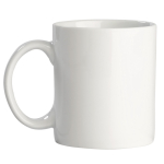 Típica caneca branca de porcelana feita na UE com capacidade de 300 ml cor branco segunda vista