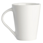 Caneca de porcelana branca, grande pega triangular feita na UE 270 ml cor branco segunda vista