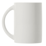 Caneca de porcelana branca com pega de semicírculo feita na UE 300 ml cor branco quarta vista