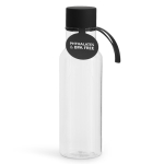 Garrafa de plástico sem BPA em cores transparentes 600 ml cor branco transparente