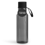 Garrafa de plástico sem BPA em cores transparentes 600 ml cor preto transparente