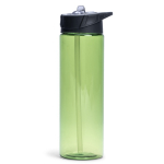 Garrafa de plástico sem BPA com palhinha incluída 700 ml cor verde transparente