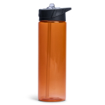 Garrafa de plástico sem BPA com palhinha incluída 700 ml cor cor-de-laranja transparente