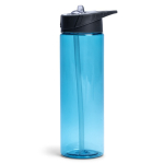 Garrafa de plástico sem BPA com palhinha incluída 700 ml cor azul-claro