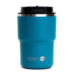 Copo takeaway de parede dupla com tecnologia Asobu 355 ml cor azul