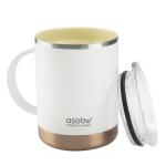 Copo takeaway com tecnologia Asobu e compatível com cafeteiras 360 ml cor branco